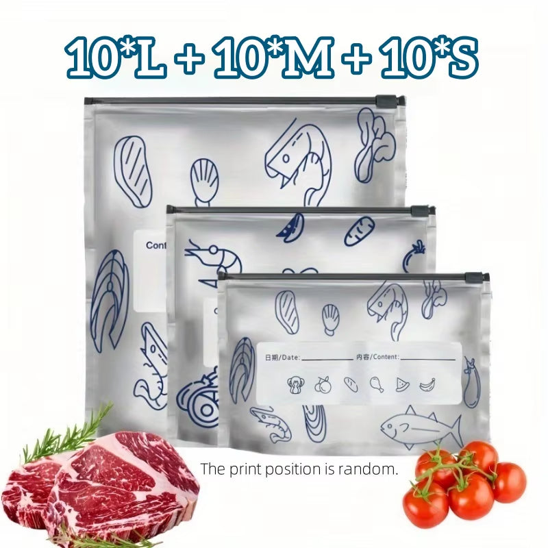 Upgrade Your Kitchen with 10/60Pcs Aluminum Foil Storage Bags - Reusable, Odor-Proof Food Organizers for Ultimate Freshness!