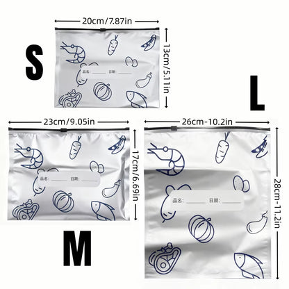 Upgrade Your Kitchen with 10/60Pcs Aluminum Foil Storage Bags - Reusable, Odor-Proof Food Organizers for Ultimate Freshness!