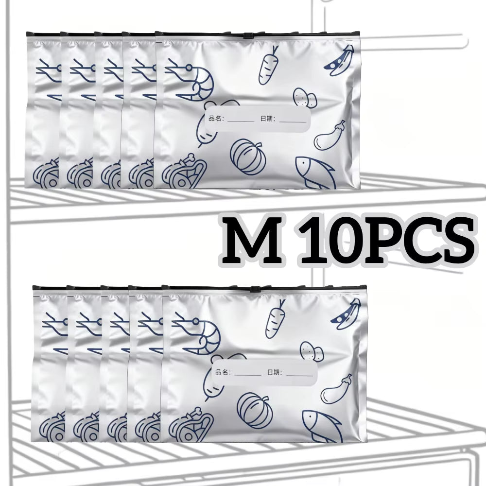 Upgrade Your Kitchen with 10/60Pcs Aluminum Foil Storage Bags - Reusable, Odor-Proof Food Organizers for Ultimate Freshness!
